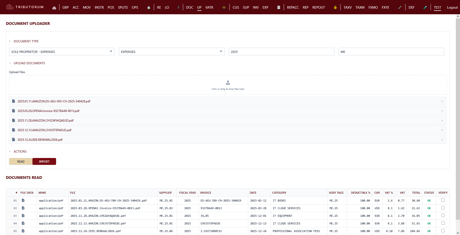 Tax & Wealth Reporting Tool